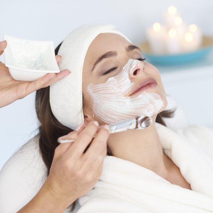 Beautiful woman at the spa salon
